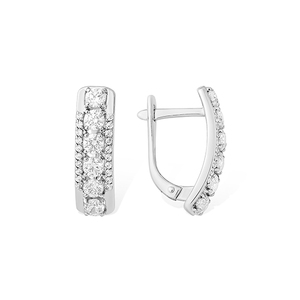Серёжки Английские Фианит